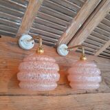 Clichy glass swan neck wall lights