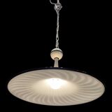 Italian black & white murano glass light pendant