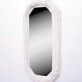 Large Rattan Mirror, Holland, 1970s 53x116cm