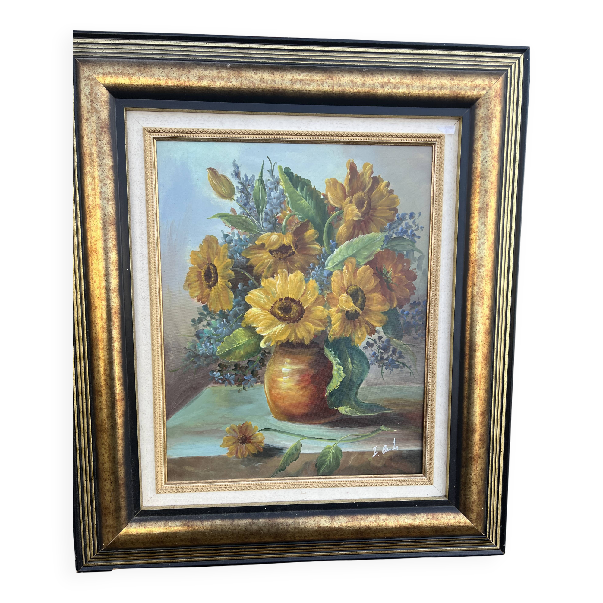 Painting Bouquets of Flowers on Entablature