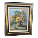 Tableau  Bouquets de fleurs sur entablement