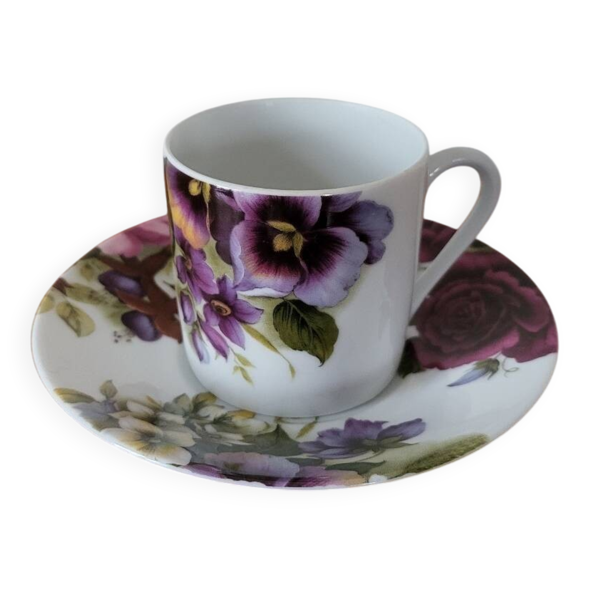 Porcelain Coffee Cup Bill Goldsmith Limoges "Victoria"