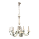 Vintage chandelier 8 lights – provenance Baguès Paris – lacquered metal & leaf decoration