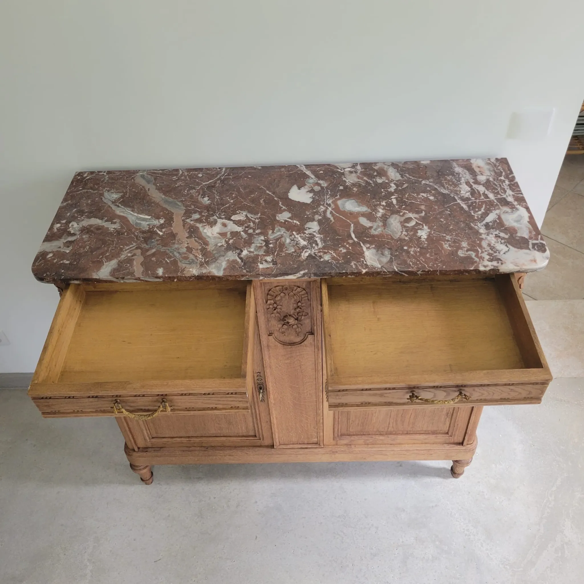Buffet very storage furniture French style Louis XVI marble top