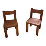 Paire de chaises Pierre Chapo S11
