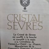 6 colored stemmed glasses in Sèvres crystal, 1980