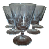 Lot de 6 verres gravés anciens