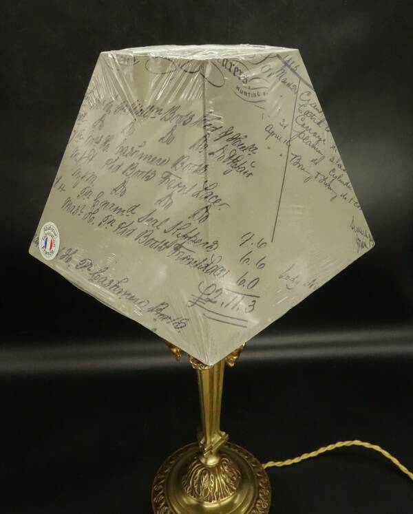 Large lamp with ram's heads in Louis XVI style - gilded bronze
