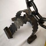 Brutalist style candlestick holder