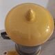 Yellow 1950s coffee pot porcelain and Bakelite selecta
