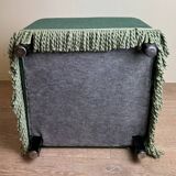 Napoleon III style pouf in patterned fabric