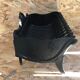 Old fireplace fireplace openwork grid cast iron black + removable plate vintage