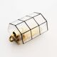 Brass and glass facetted sconce by Glashutte Limburg, Germany 1970's