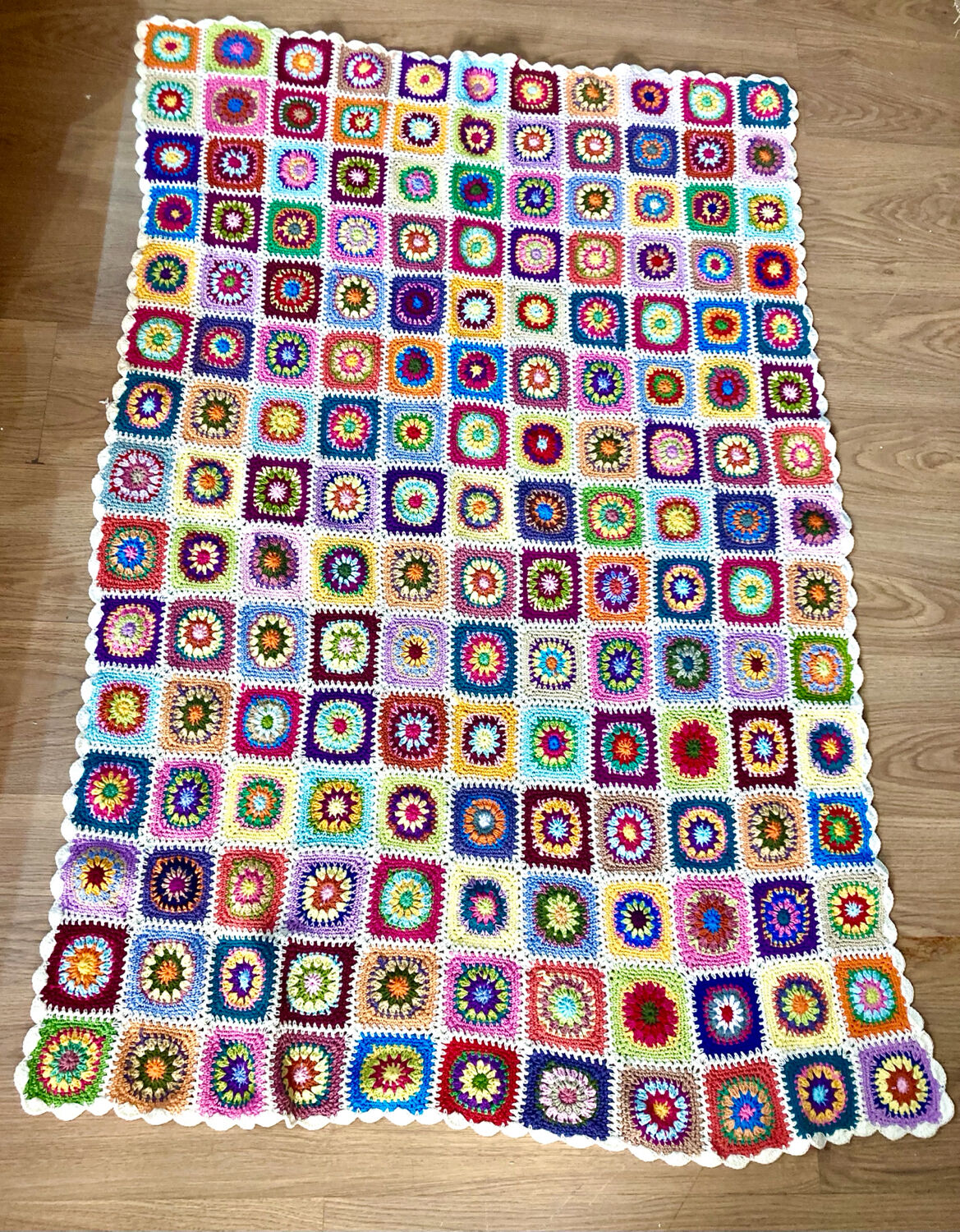 Vintage crochet cover - handmade -