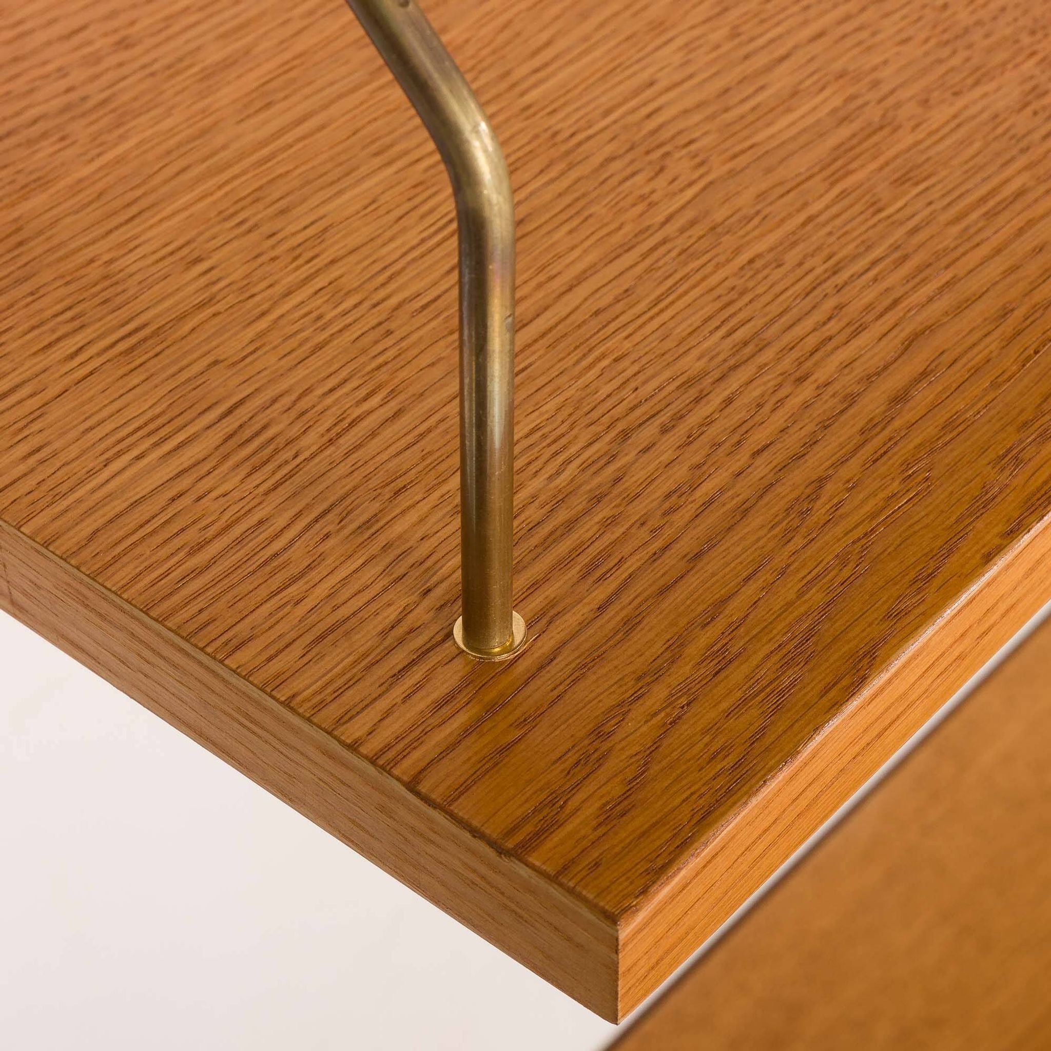 Scandinavian oak wall unit by PS System, Randers, Denmark, 1970s