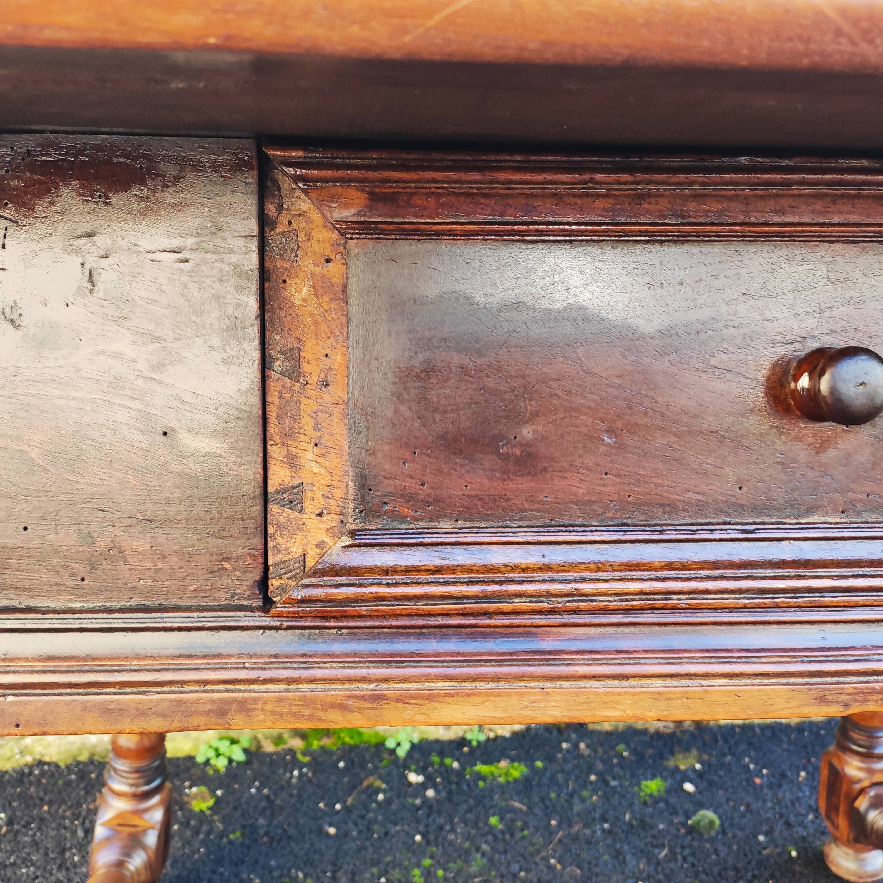 Antique Swiss table in solid walnut - 19th century