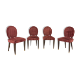 Dining room chairs art deco House Leleu 1940' France (set of 4)