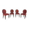 Dining room chairs art deco House Leleu 1940' France (set of 4)