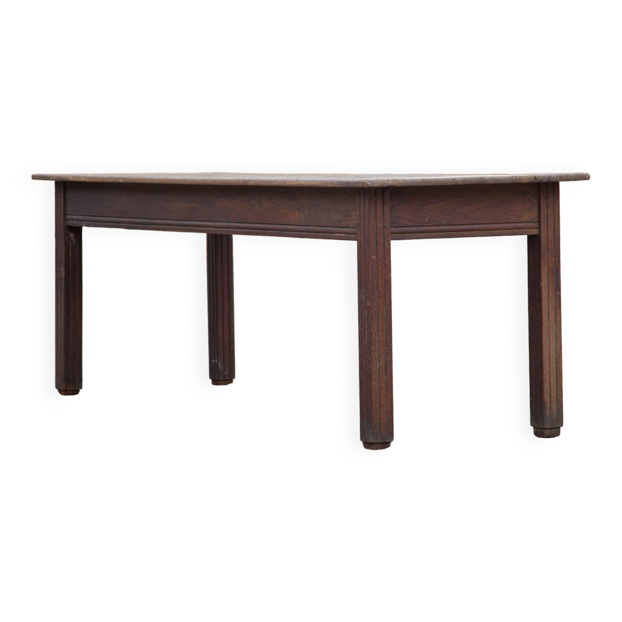 Antique farmhouse table, antique wood dining table, large table with 1 drawer