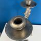 Set of 2 Art Deco Style Metal Candlesticks - Elegant and Vintage Candle Holders