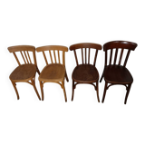 4 chaises bistrot dépareillées