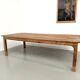 Large brutalist farmhouse table in solid oak from the 1950s.