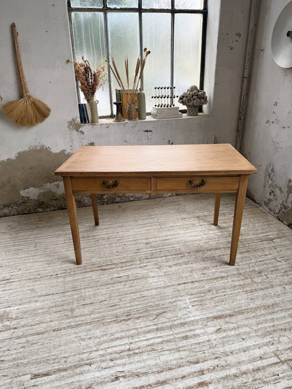 Oak veneer desk 1950