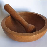 Scandinavian vintage wood mortar