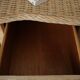 Commode en osier beige vintage