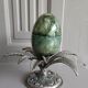 Oeuf en marbre et bronze, Art Déco