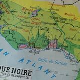 Ancienne carte Rossignol scolaire Montmorillon : L'Afrique Noire .