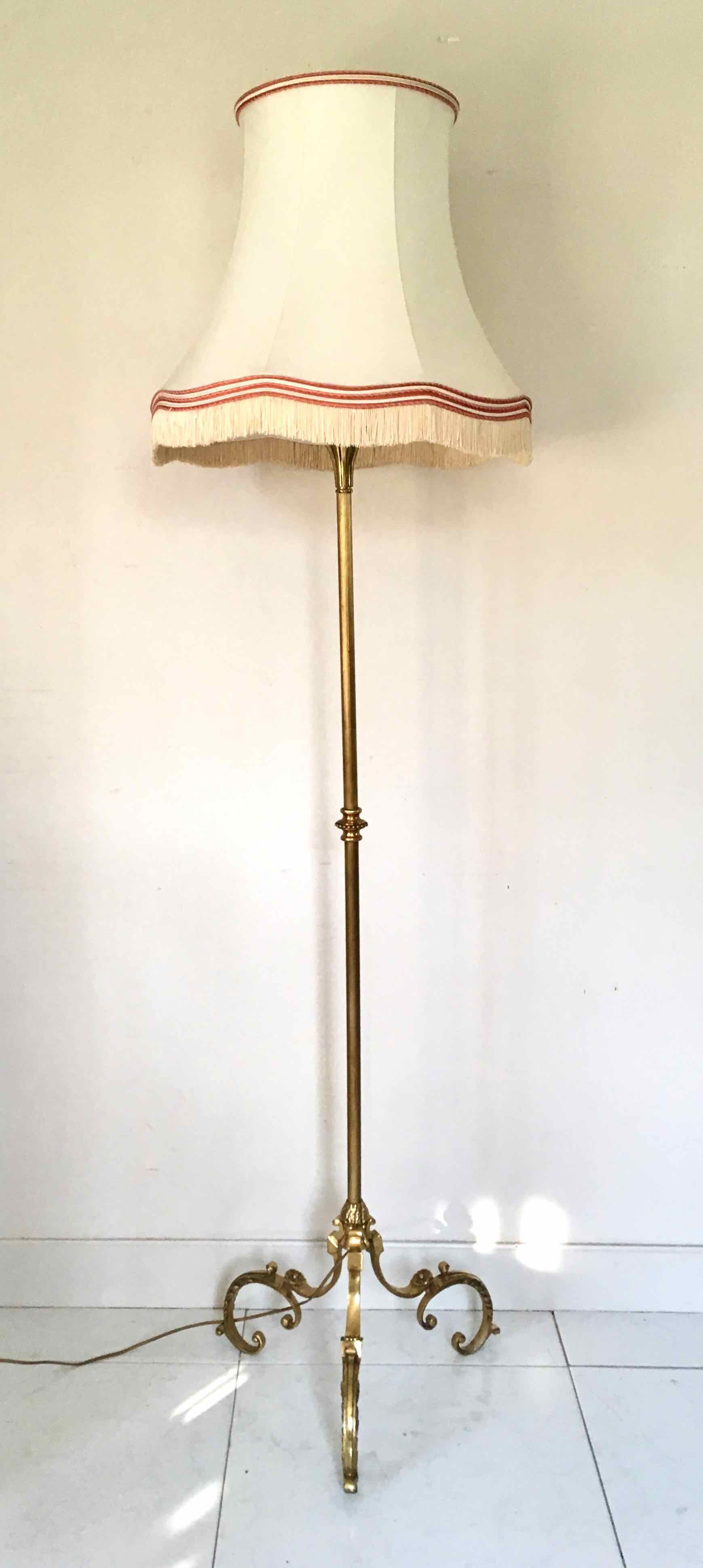 Brass floor lamp 60s