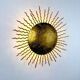 French gilt metal sunburst light fixture, Gilbert Poillerat, 1930s France