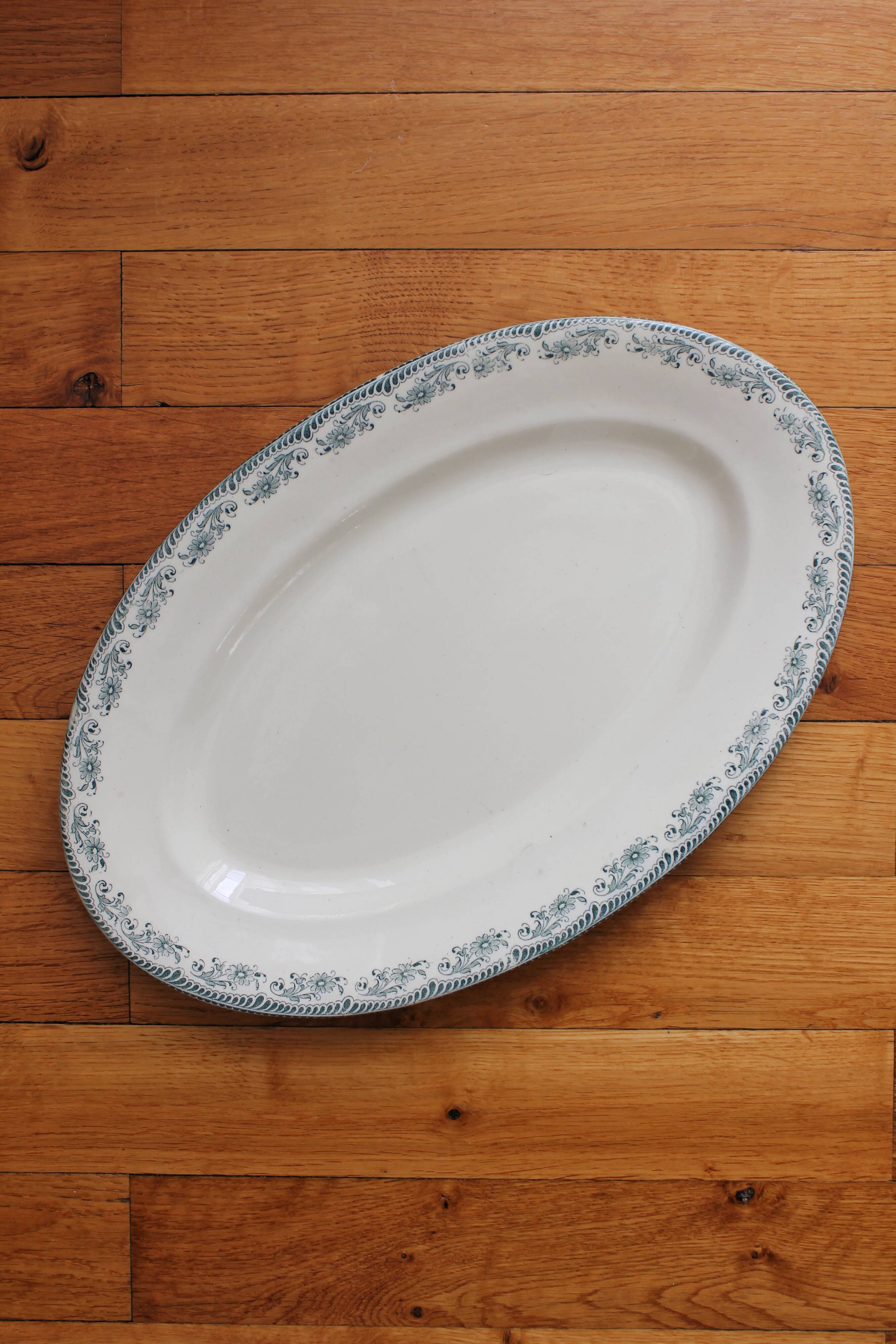 Oval ironstone dish from Salins