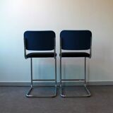 Pair of Knoll Cesca bar stools by Marcel Breuer