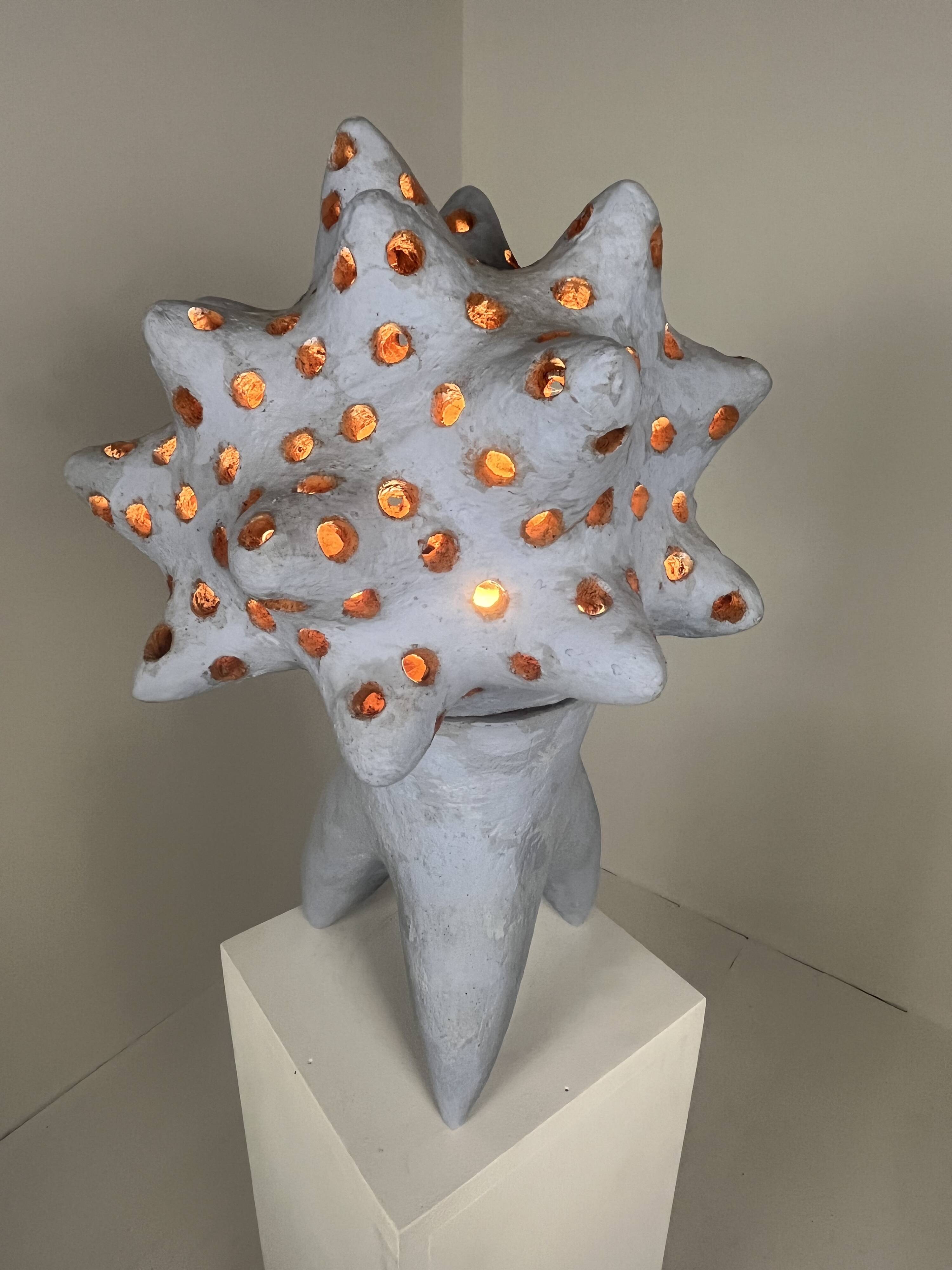 Ceramic lamp by agnes debizet. contemporary ceramist.