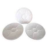 Lot de 6 assiettes à huitres en porcelaine blanche Bareuther Bavaria