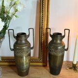 Brass amphora vases