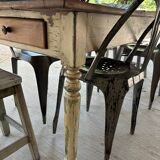 Farmhouse table with turned solid wood legs