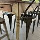 Farmhouse table with turned solid wood legs