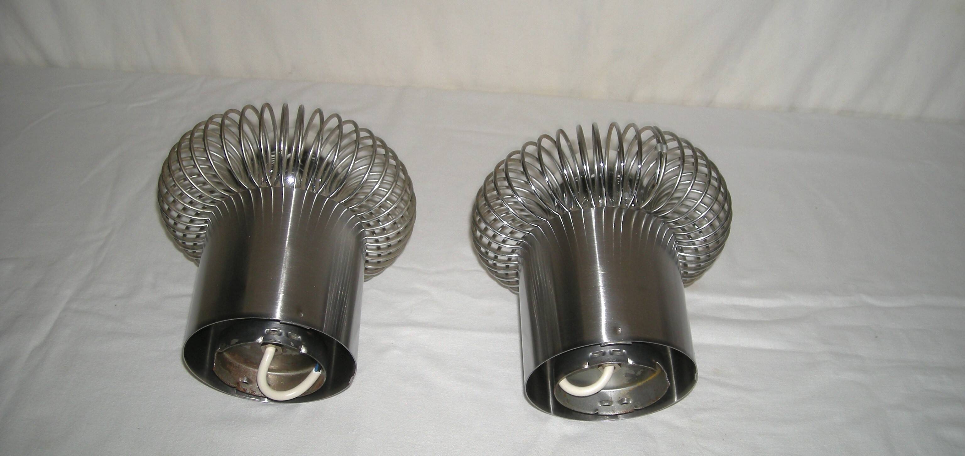Pair of spring wall lights - Philippe Rogier - Oxar from the 70s