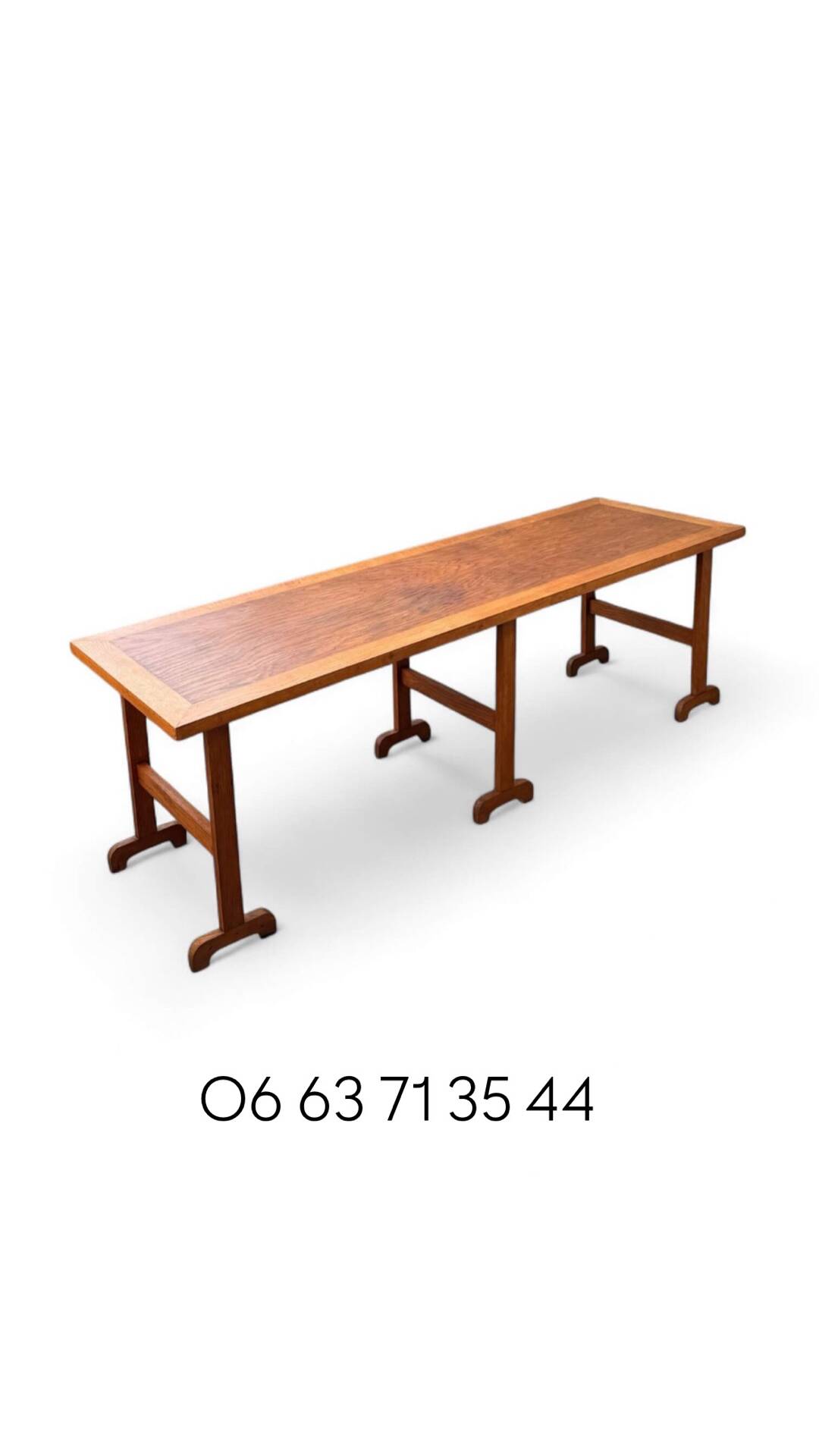 Large oak refectory table