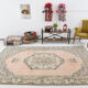 6x10 Classic Beige & Black Vintage Rug, 193x317Cm