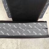 Bastiano by Afra and Tobia Scarpa edition Knoll 60s black leather sofa