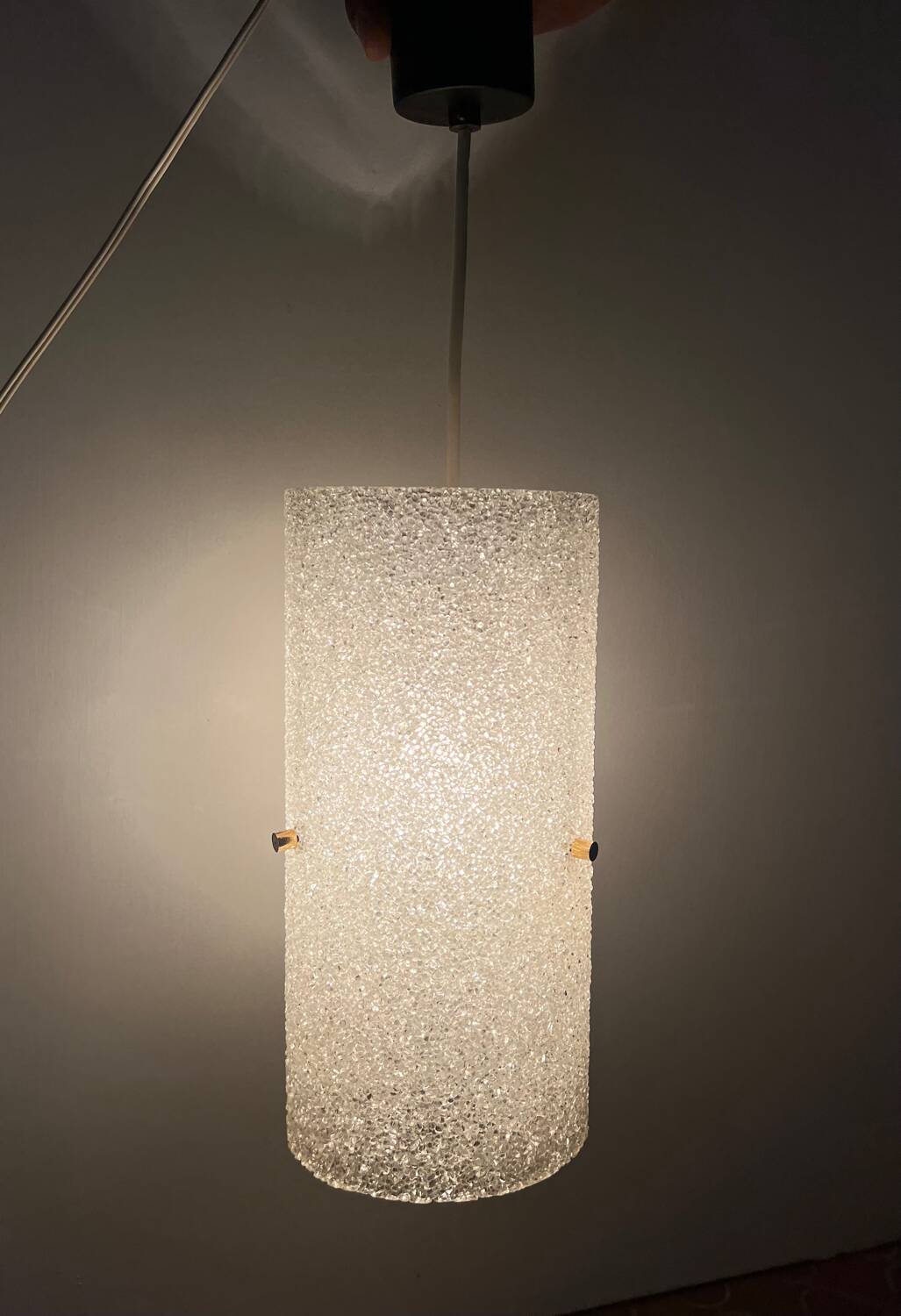 Vintage 1970s granite cylindrical suspension