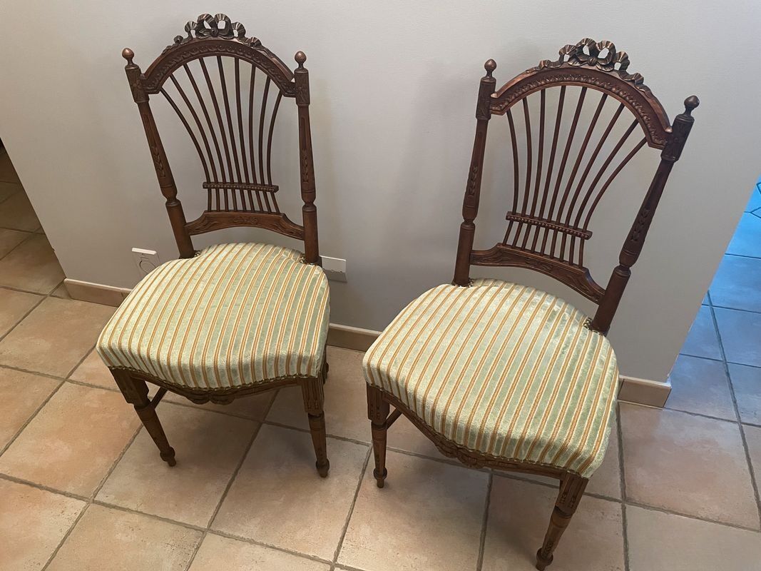 2 chaises style louis xvi - renovation complete