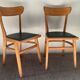 Paire de chaises scandinaves en hêtre massif