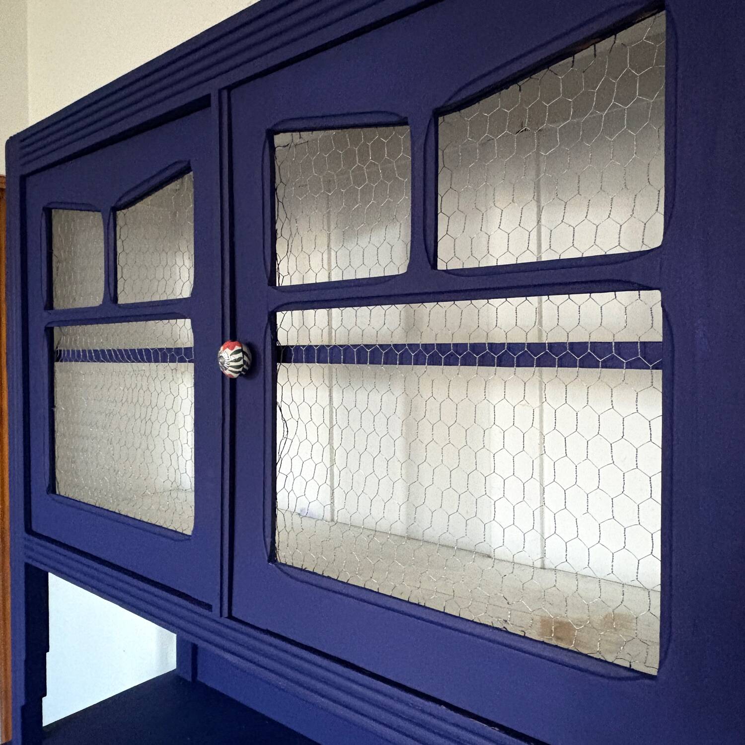 Parisian blue oriental buffet cabinet