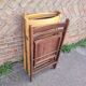 4 chaises pliable en bois teck vintage