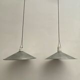 Lot 2 industrial suspensions in acier 36 cm
